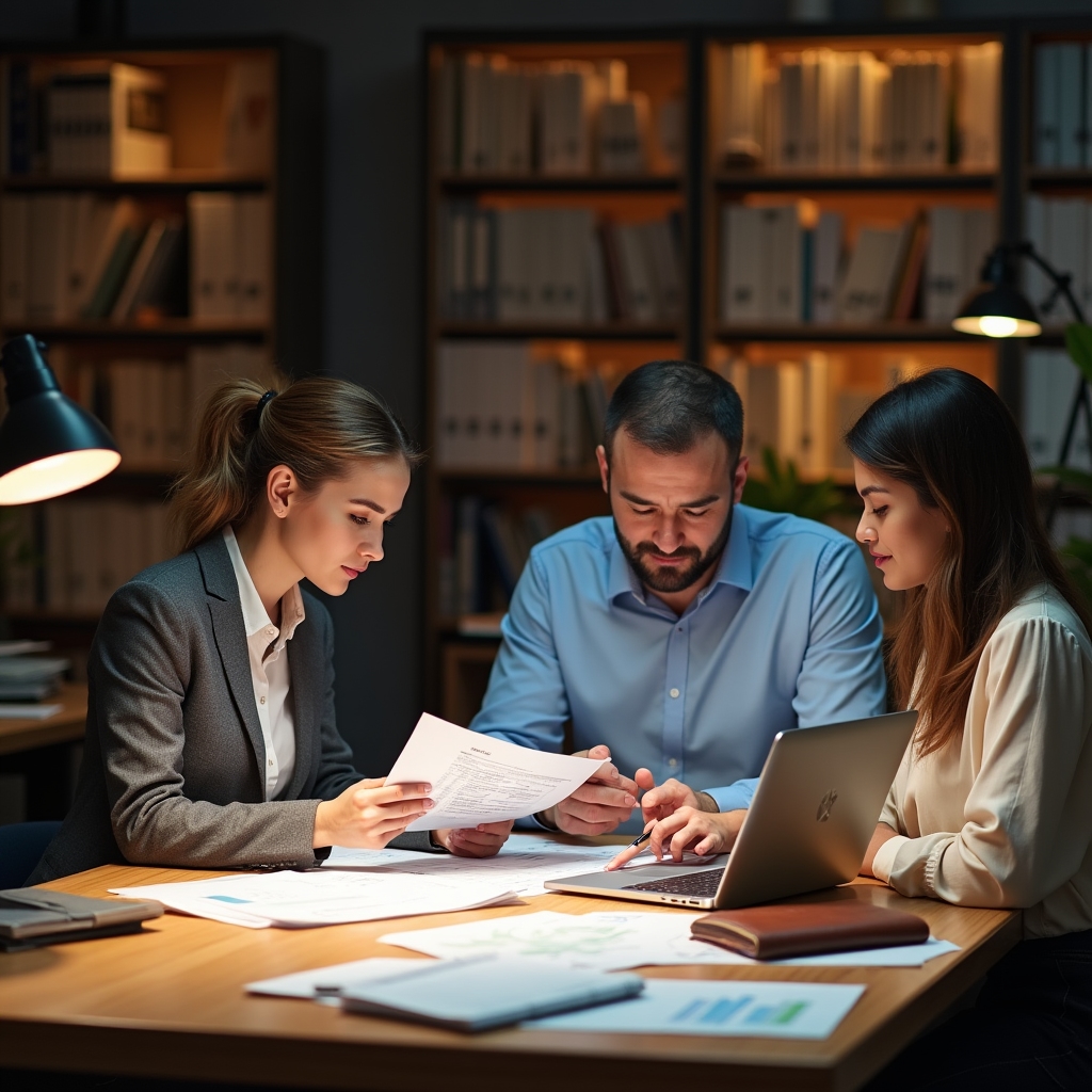 Команда специалистов по управленческому учёту за работой